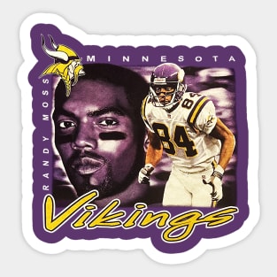 90s 2000s Thanksgiving Football - Randy Moss - Vikings - Classic Sticker